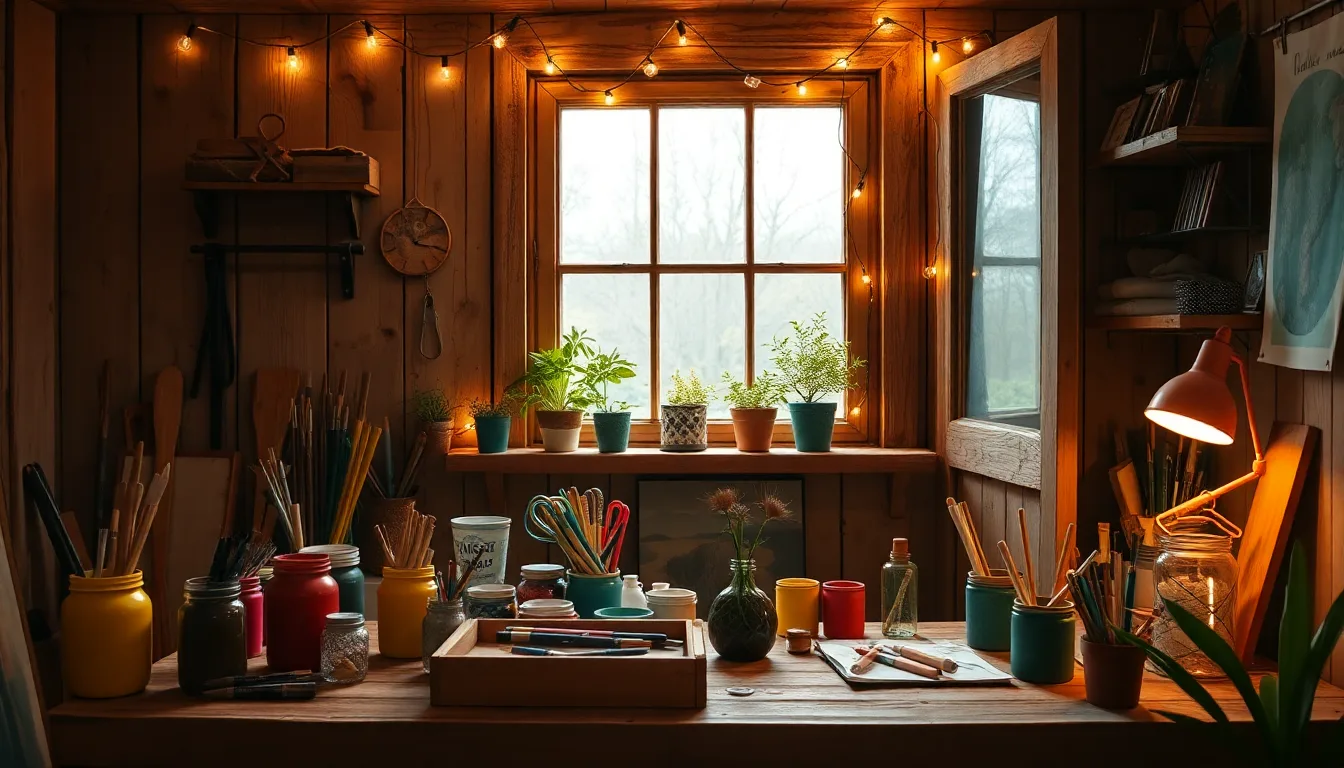 Mise à jour d'une cabane de jardin transformée en atelier lumineux