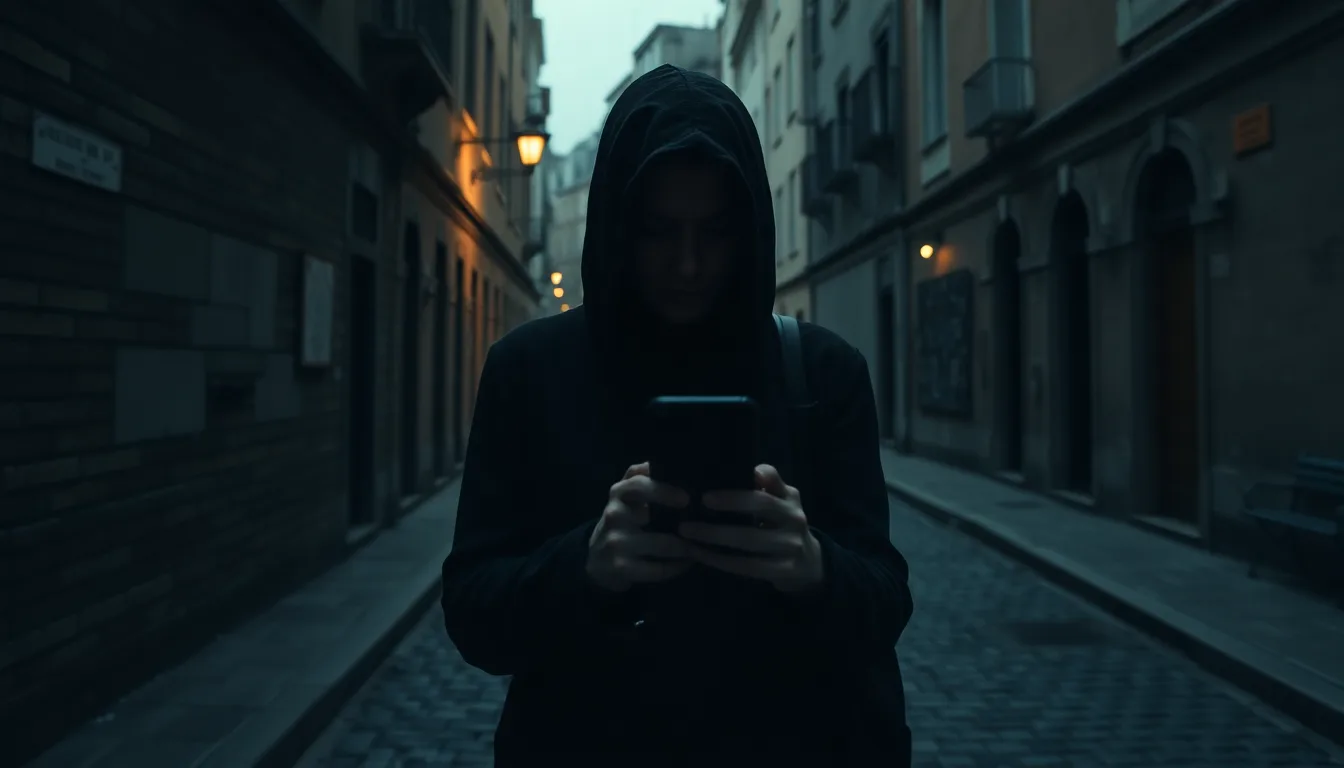 Une personne désorientée dans des ruelles inconnues, son téléphone sans batterie.