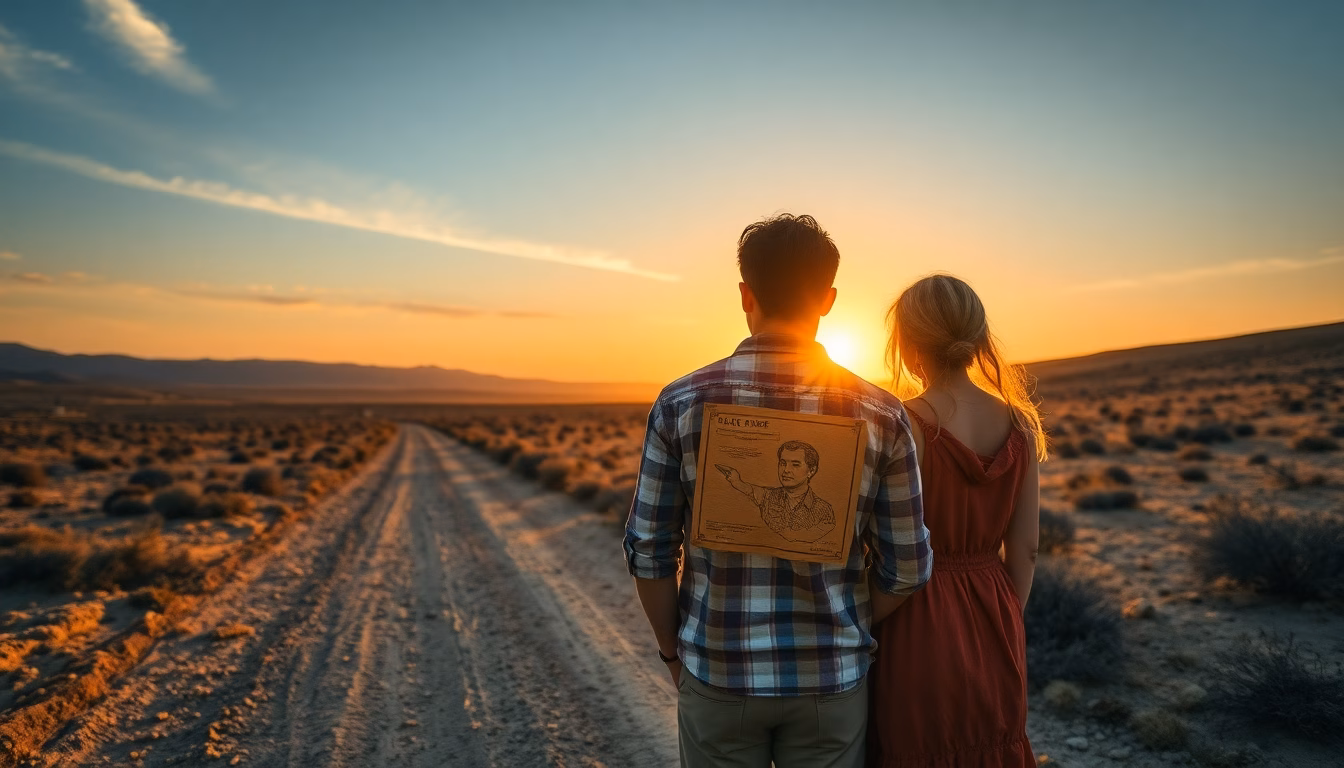 Couple regardant une vieille carte de randonnée