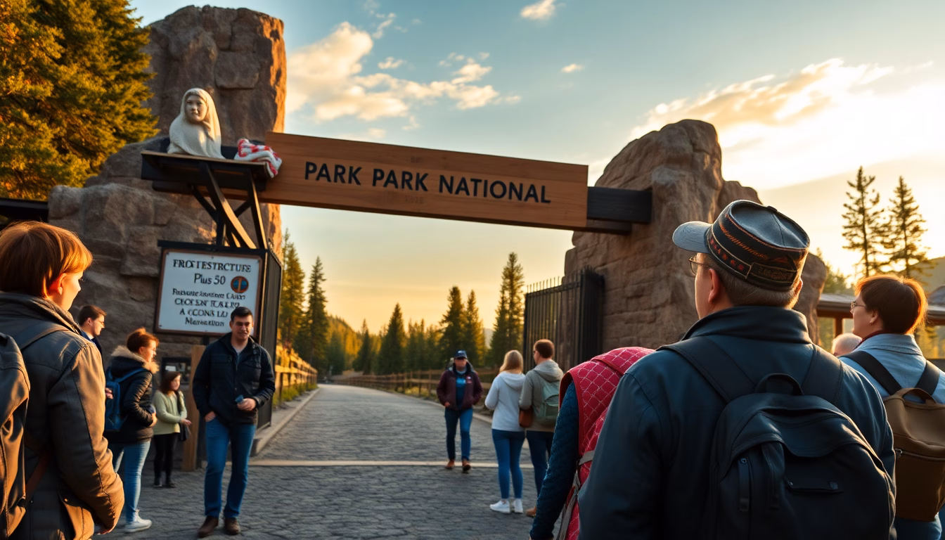 Panneau interdisant l'accès à une partie d'un parc national
