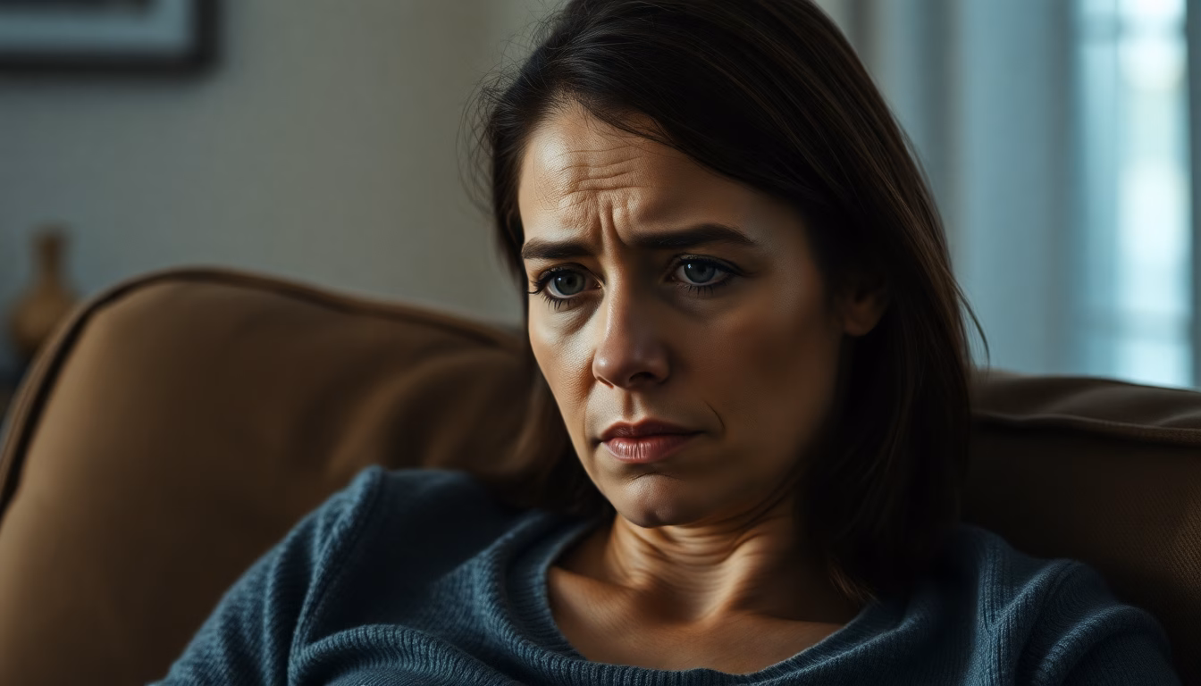 Une personne méditant sereinement, contrastant avec des icônes représentant des habitudes stressantes.