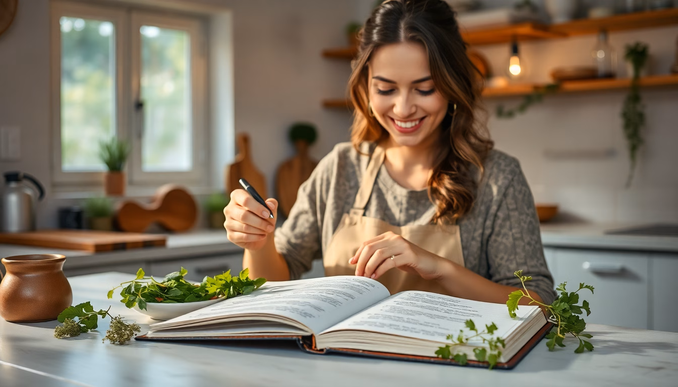Un assortiment d'herbes aromatiques fraîches et parfumées sur une planche en bois.