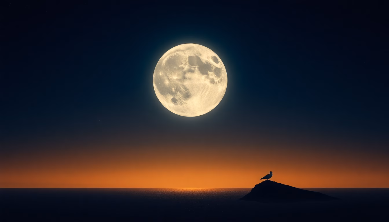 Image d'une pleine lune ou super lune dans le ciel nocturne
