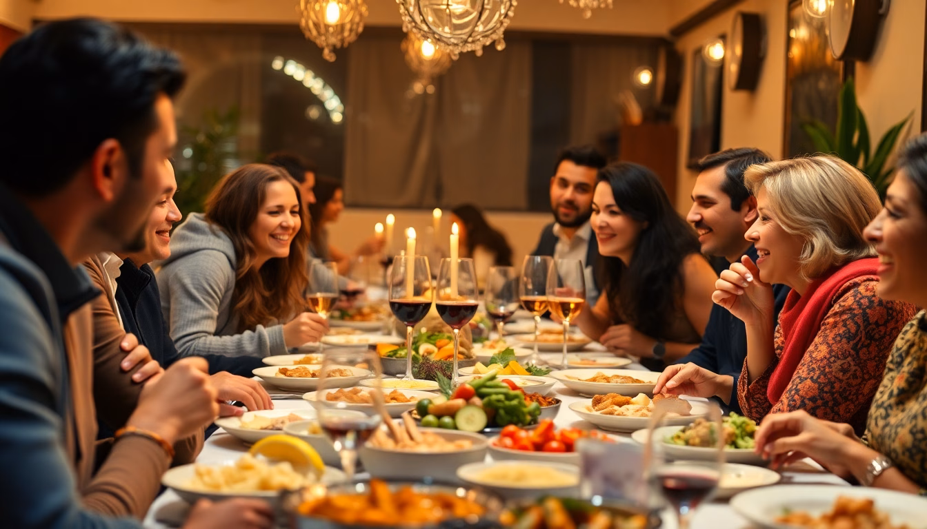 Table de dîner conviviale