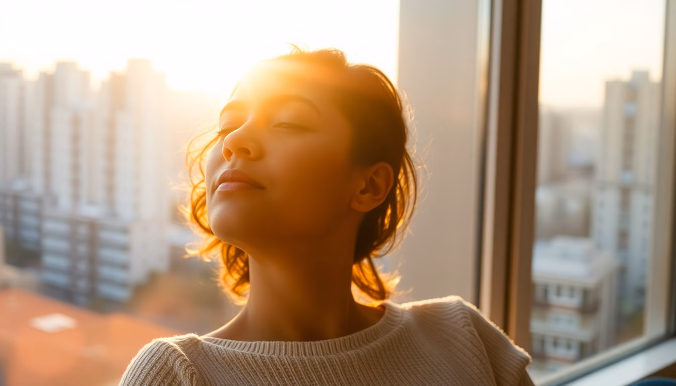 Personne en méditation dans un cadre naturel apaisant