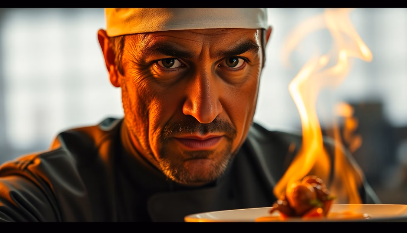 Chef conseillant un cuisinier amateur