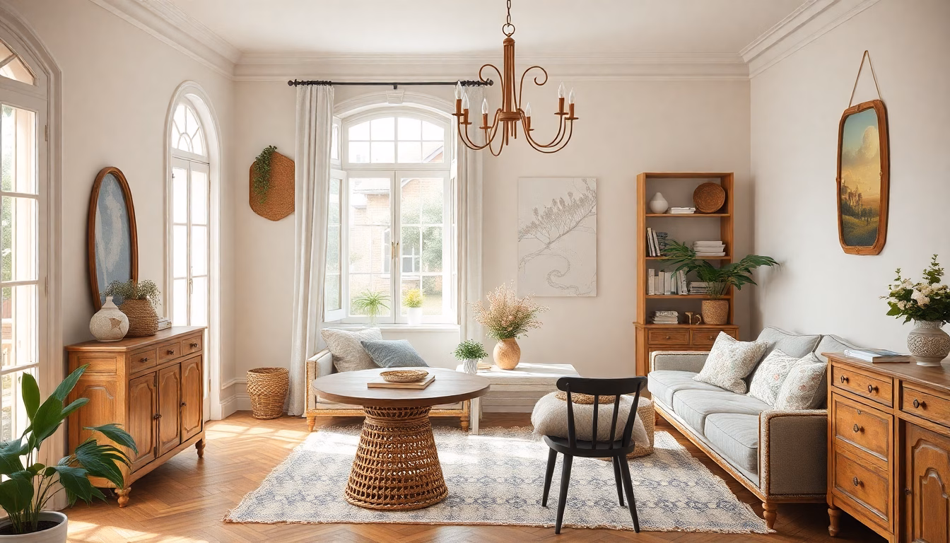 Salon décoré dans le style de Brigitte Macron