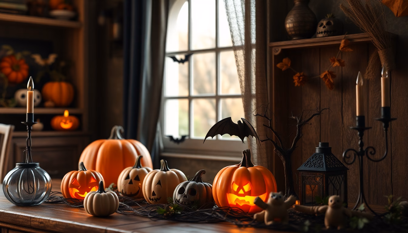 maison décorée pour Halloween