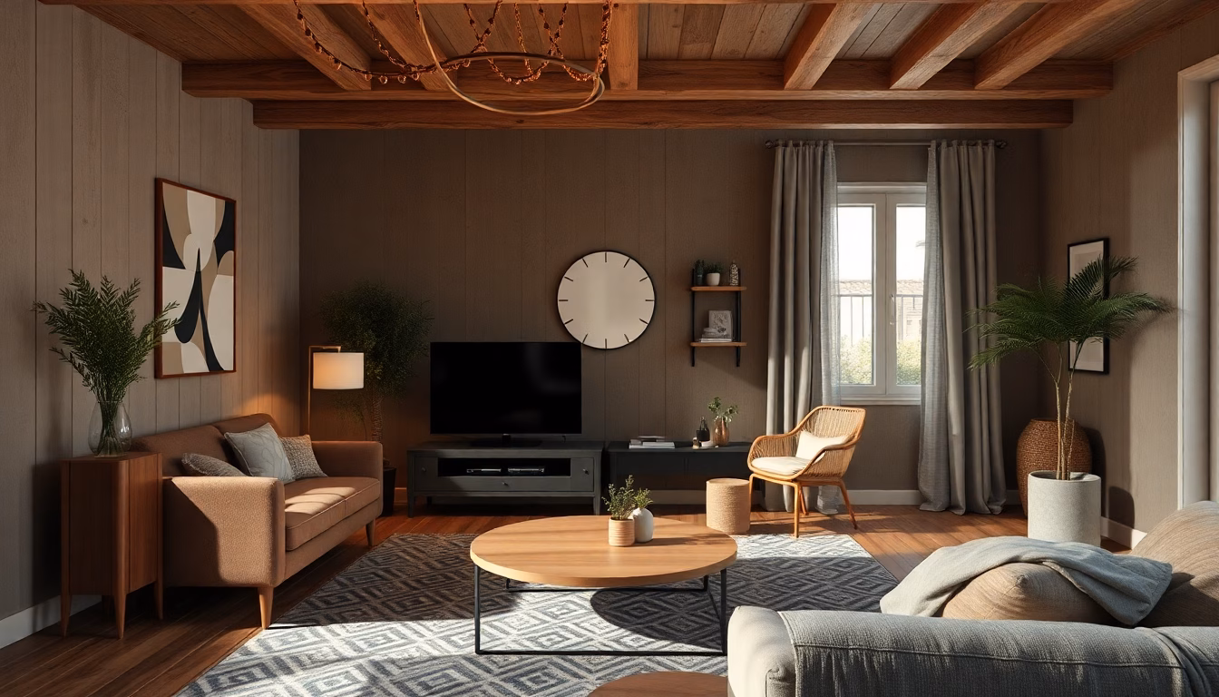 famille détendue dans un salon silencieux