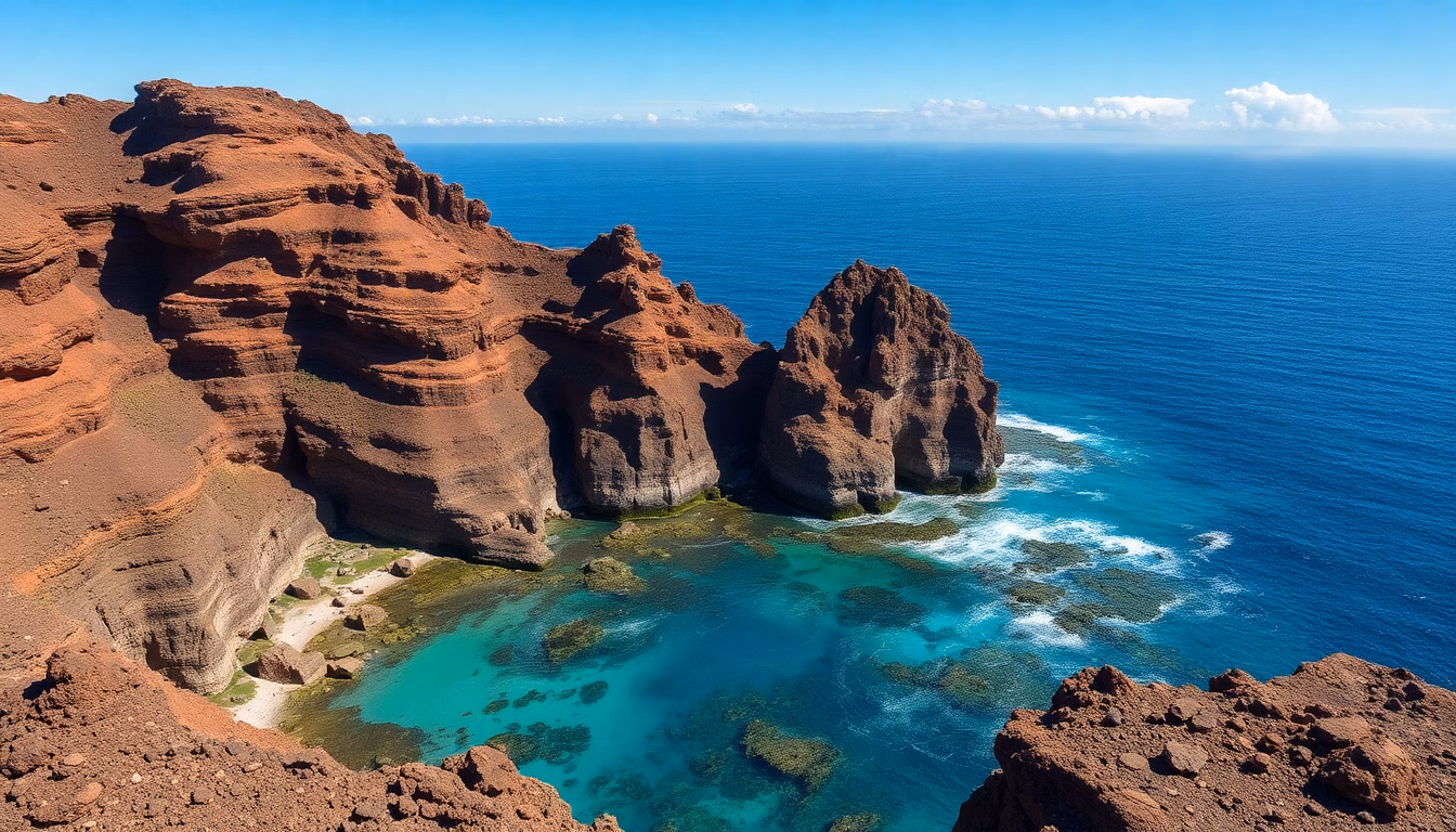 paysage volcanique Tenerife océan