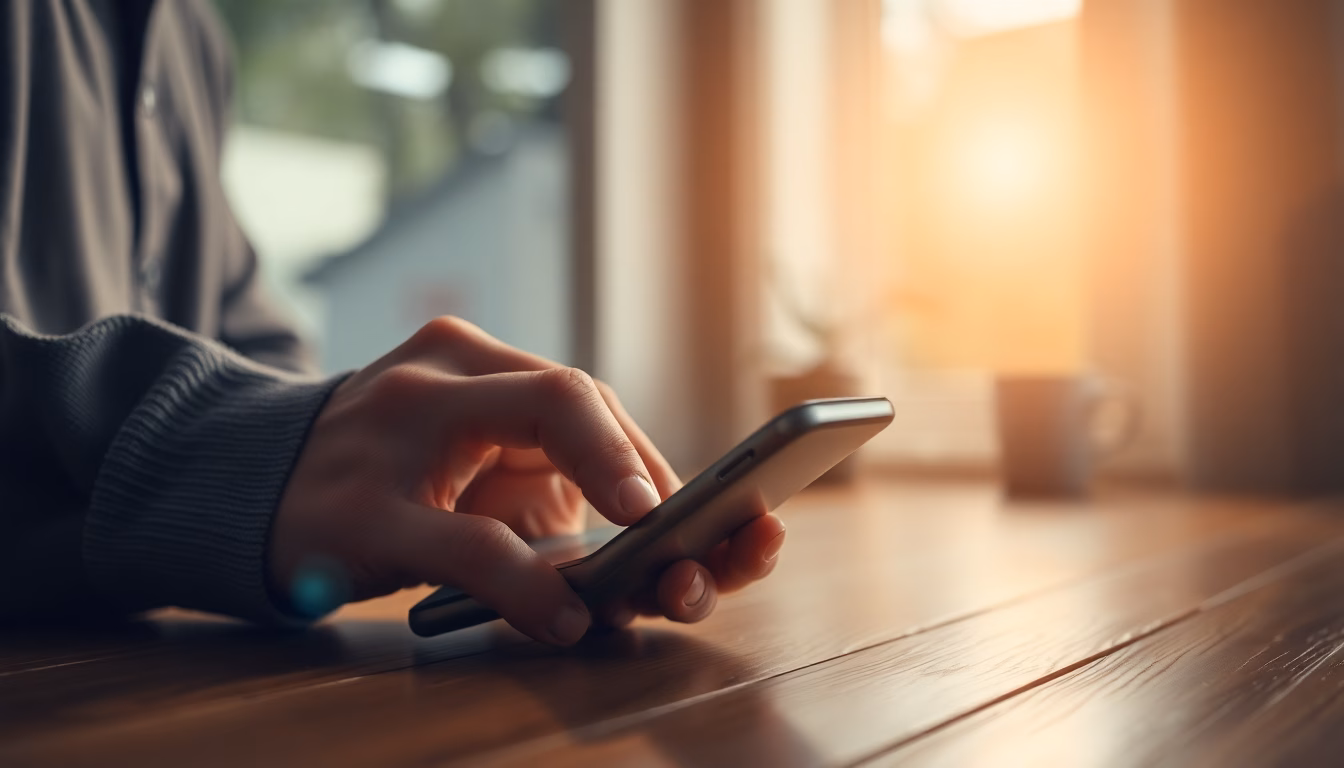 smartphone futuriste affichant des données