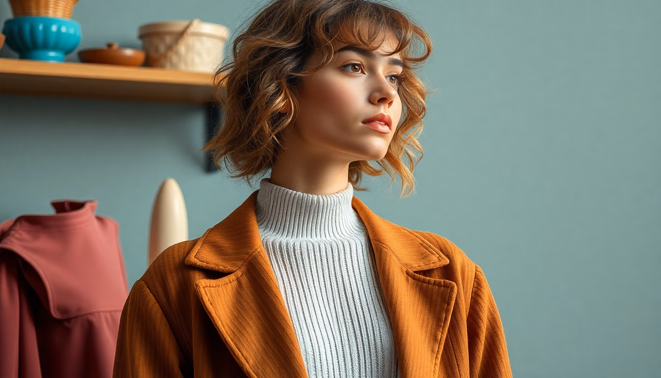 femme élégante avec tenue colorée