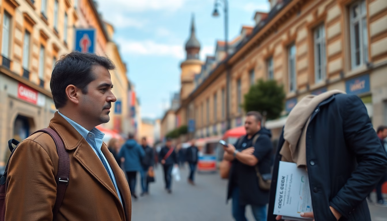 Emmanuel Macron saluant des travailleurs à Toulouse
