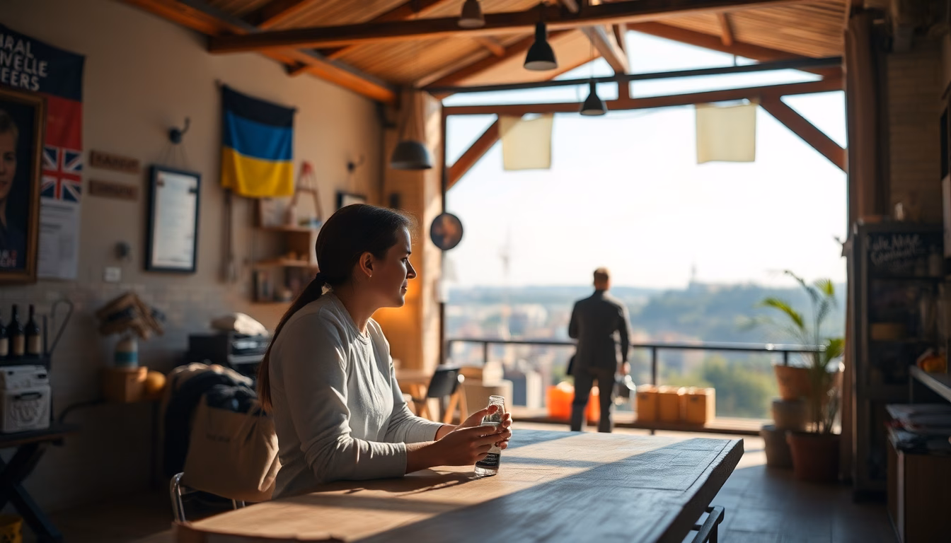 Pont symbolique France Ukraine avec mains tendues